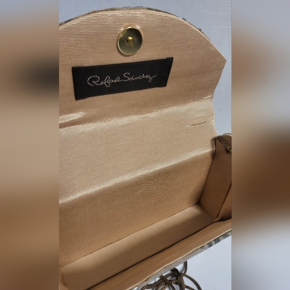 RARE Rafael Sanchez Suede Leather Crossbody BUDDHA stone charm, beads & tassels - Picture 13 of 15